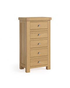 Premier Oak Lite 5 Drawer Wellington