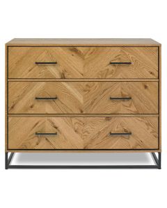 Preston Rustic Oak 3 Drawer Chest