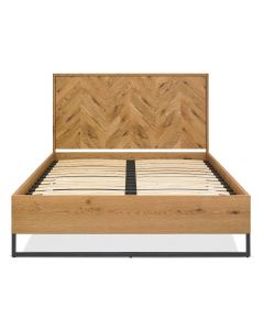 Preston Rustic Oak Panel Bedstead Super King 180cm