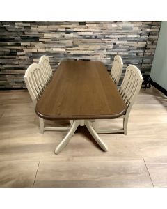Solid Oak Dining Table & 4 Dining Chairs