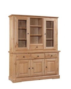 Tampa Oak Hutch for 3 Door 3 Drawer Sideboard