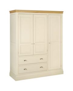 Lincoln Triple Wardrobe with Drawers-Choice of Colours