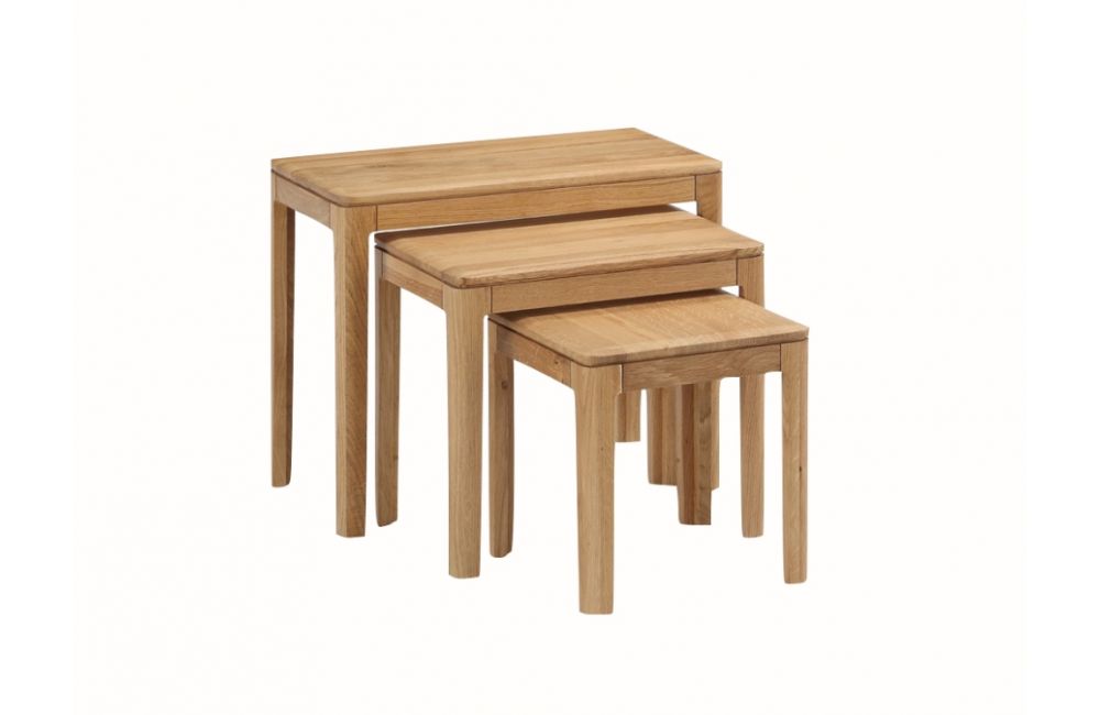 Oak furniture shop nest of tables