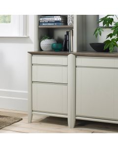 Bergen Grey Washed Oak & Soft Grey Filing Cabinet 