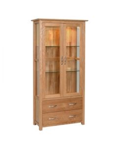Lindale Oak Display Cabinet