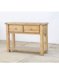 Sierra Oak Console Table With 2 Drawers   