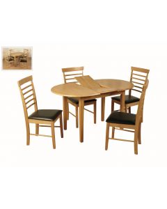 Studio Oval Butterfly Dining Set (4 Chairs) KD