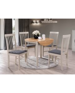 Studio Painted  Round Drop Leaf Dining Table